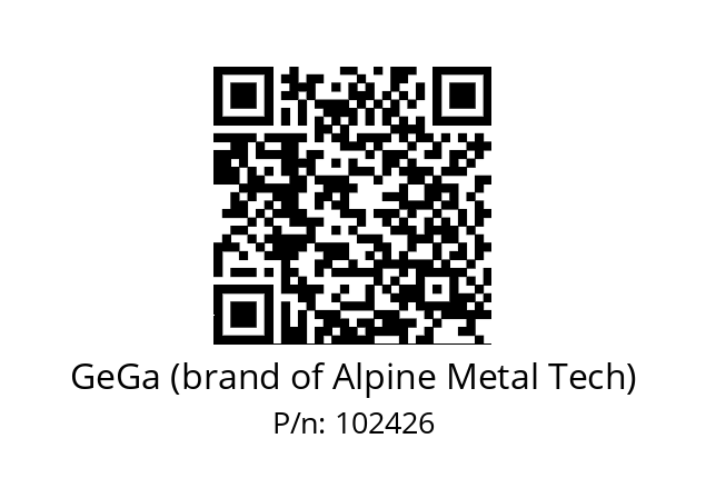   GeGa (brand of Alpine Metal Tech) 102426