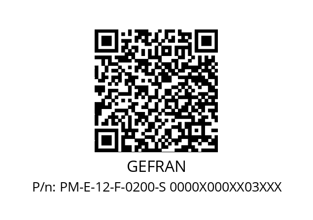   GEFRAN PM-E-12-F-0200-S 0000X000XX03XXX