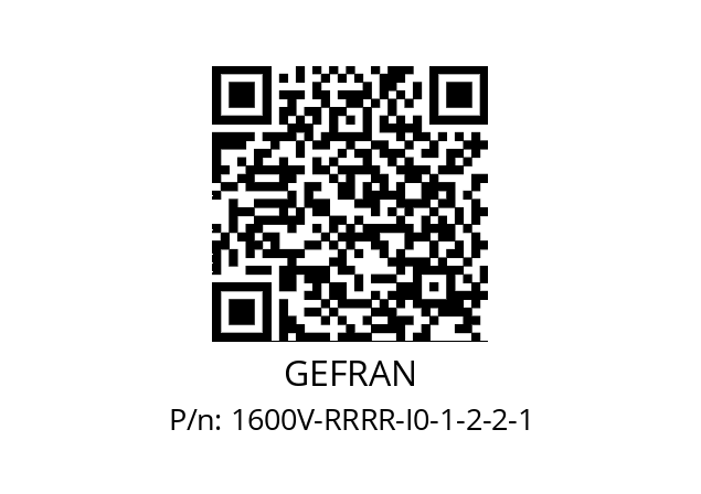   GEFRAN 1600V-RRRR-I0-1-2-2-1