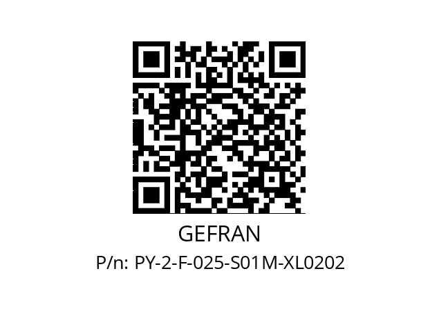   GEFRAN PY-2-F-025-S01M-XL0202