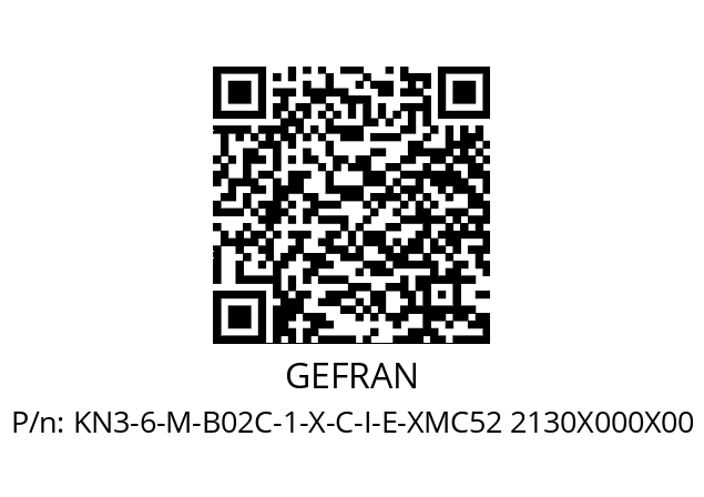   GEFRAN KN3-6-M-B02C-1-X-C-I-E-XMC52 2130X000X00