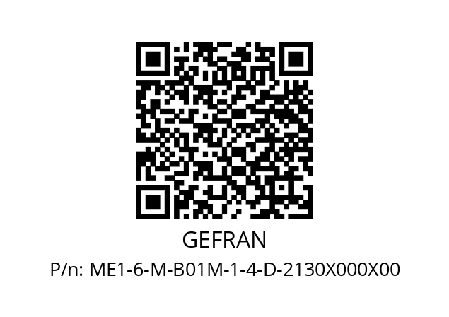   GEFRAN ME1-6-M-B01M-1-4-D-2130X000X00