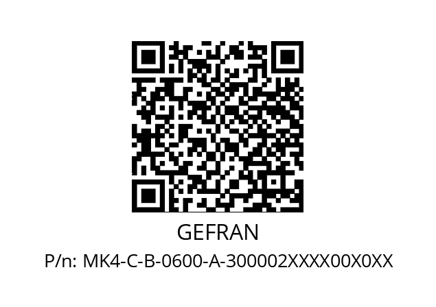   GEFRAN MK4-C-B-0600-A-300002XXXX00X0XX