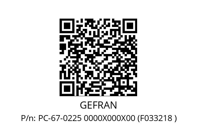   GEFRAN PC-67-0225 0000X000X00 (F033218 )