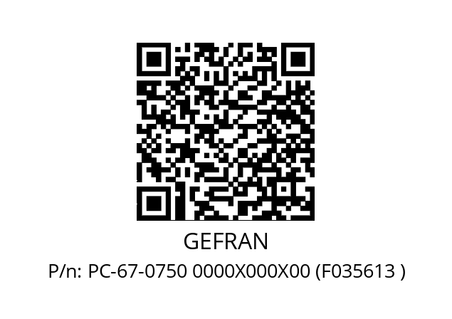   GEFRAN PC-67-0750 0000X000X00 (F035613 )