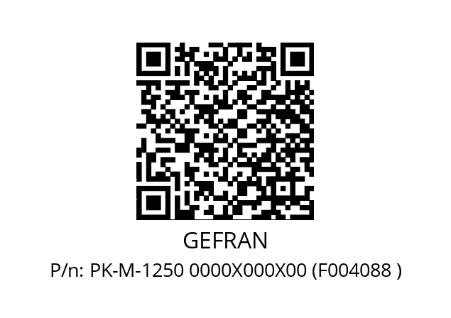   GEFRAN PK-M-1250 0000X000X00 (F004088 )