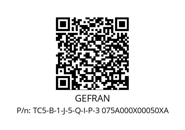   GEFRAN TC5-B-1-J-5-Q-I-P-3 075A000X00050XA