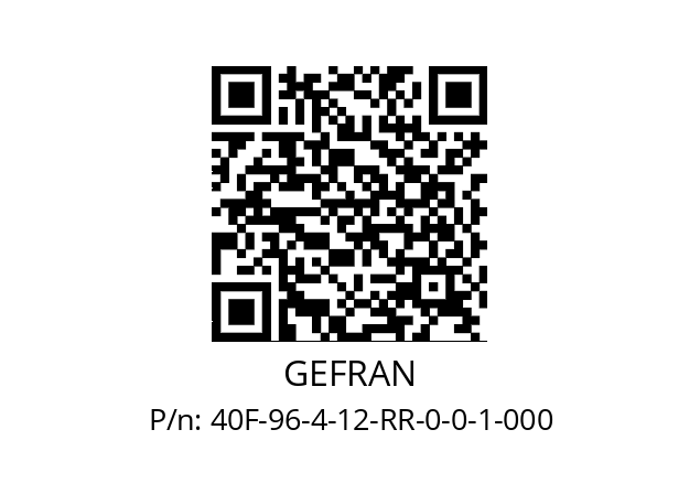   GEFRAN 40F-96-4-12-RR-0-0-1-000