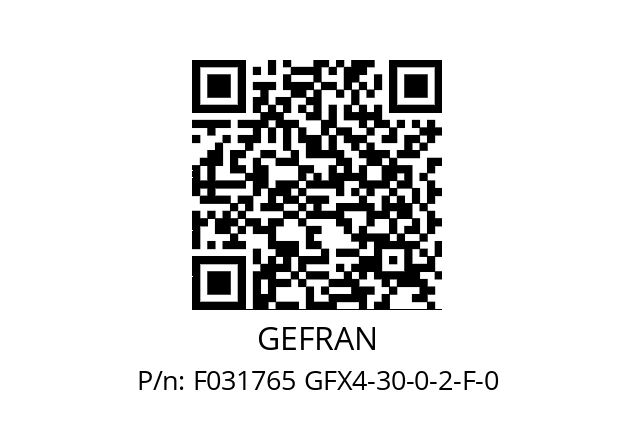   GEFRAN F031765 GFX4-30-0-2-F-0