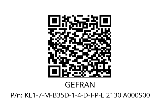   GEFRAN KE1-7-M-B35D-1-4-D-I-P-E 2130 A000S00