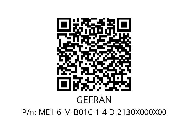   GEFRAN ME1-6-M-B01C-1-4-D-2130X000X00