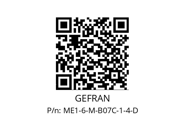   GEFRAN ME1-6-M-B07C-1-4-D