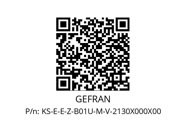   GEFRAN KS-E-E-Z-B01U-M-V-2130X000X00