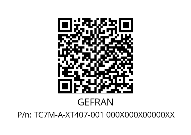   GEFRAN TC7M-A-XT407-001 000X000X00000XX