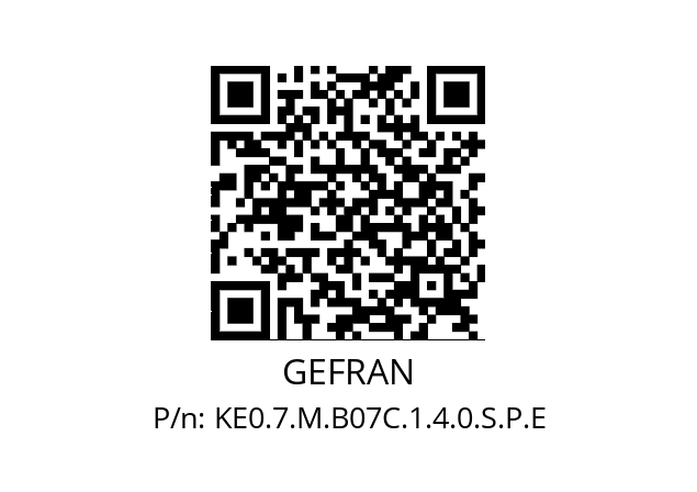   GEFRAN KE0.7.M.B07C.1.4.0.S.P.E