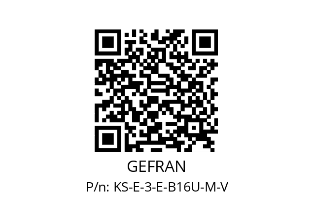   GEFRAN KS-E-3-E-B16U-M-V