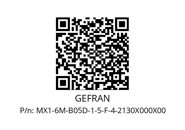   GEFRAN MX1-6M-B05D-1-5-F-4-2130X000X00