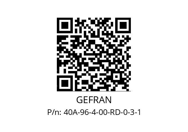   GEFRAN 40A-96-4-00-RD-0-3-1