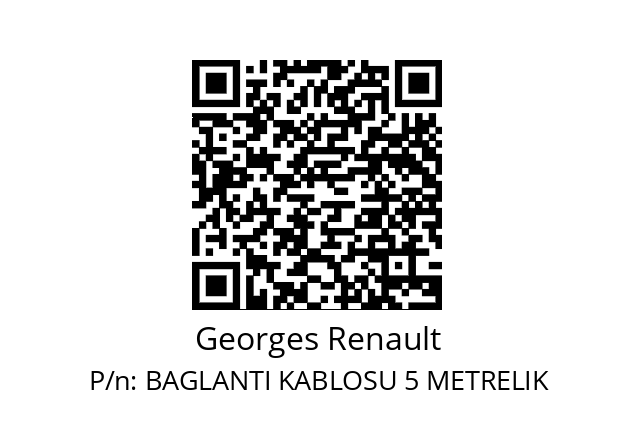   Georges Renault BAGLANTI KABLOSU 5 METRELIK