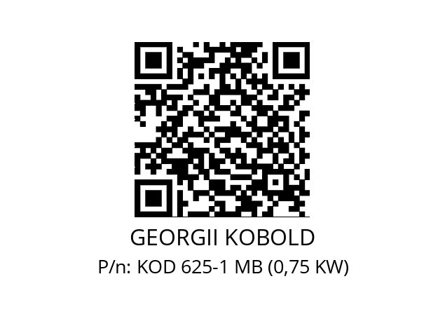   GEORGII KOBOLD KOD 625-1 MB (0,75 KW)