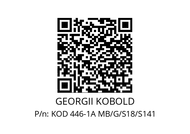   GEORGII KOBOLD KOD 446-1A MB/G/S18/S141