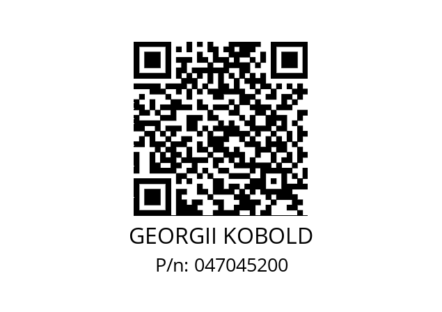   GEORGII KOBOLD 047045200