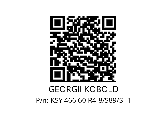   GEORGII KOBOLD KSY 466.60 R4-8/S89/S--1