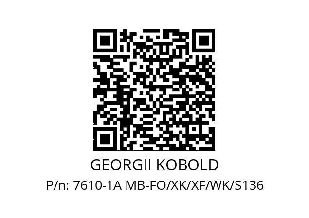   GEORGII KOBOLD 7610-1A MB-FO/XK/XF/WK/S136