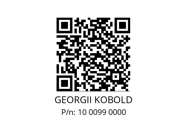   GEORGII KOBOLD 10 0099 0000