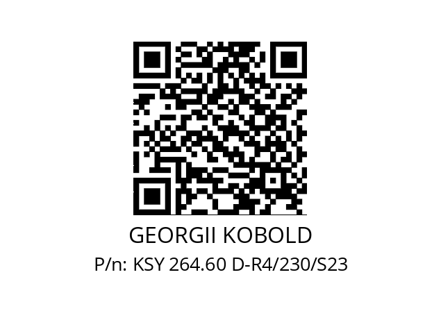   GEORGII KOBOLD KSY 264.60 D-R4/230/S23