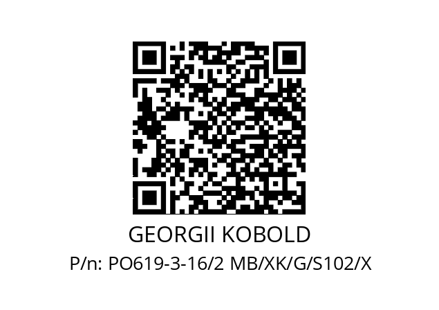   GEORGII KOBOLD PO619-3-16/2 MB/XK/G/S102/X