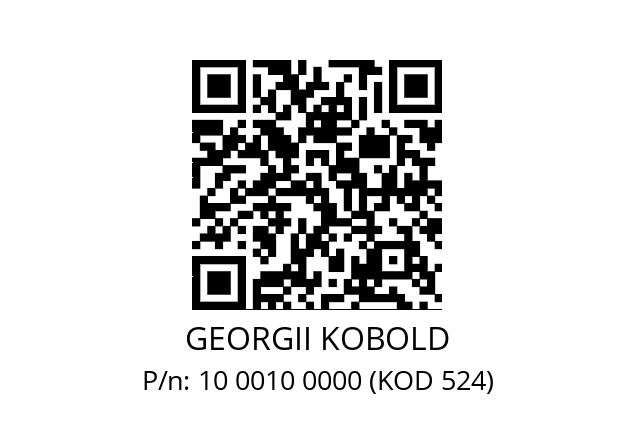   GEORGII KOBOLD 10 0010 0000 (KOD 524)