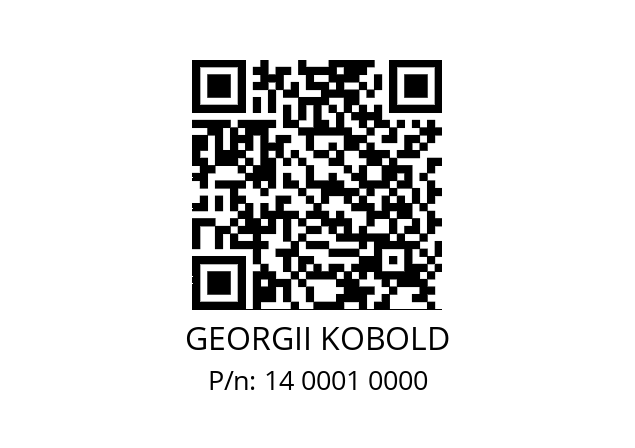   GEORGII KOBOLD 14 0001 0000