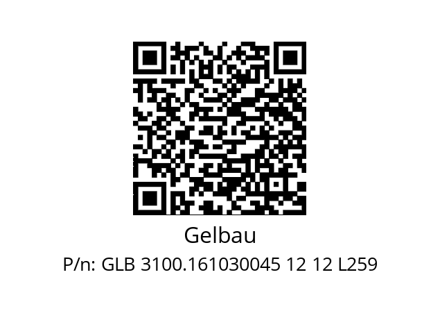   Gelbau GLB 3100.161030045 12 12 L259