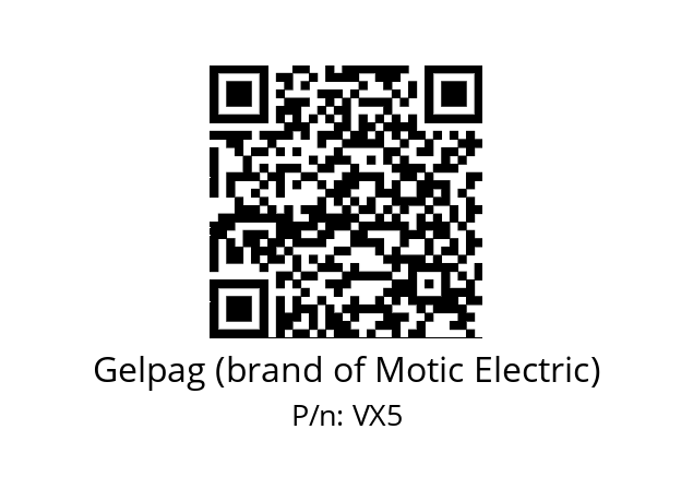   Gelpag (brand of Motic Electric) VX5