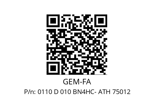   GEM-FA 0110 D 010 BN4HC- ATH 75012