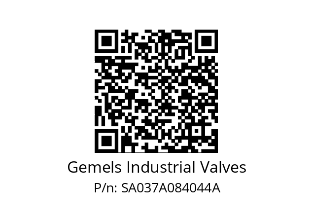   Gemels Industrial Valves SA037A084044A