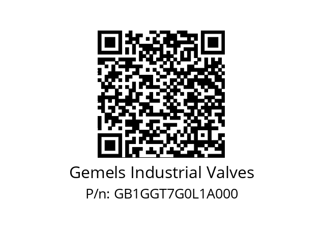   Gemels Industrial Valves GB1GGT7G0L1A000