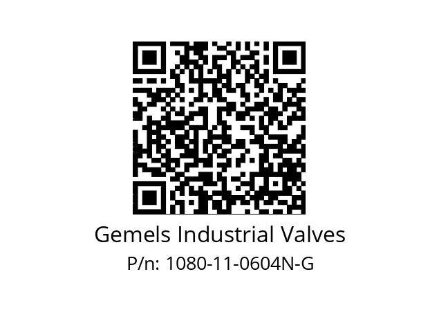   Gemels Industrial Valves 1080-11-0604N-G