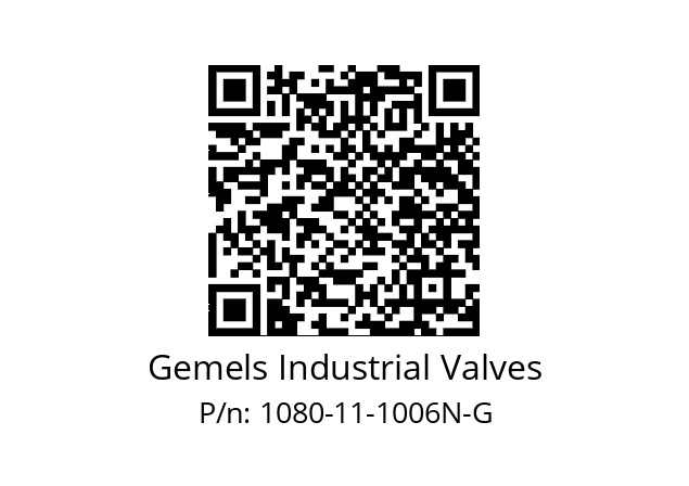   Gemels Industrial Valves 1080-11-1006N-G