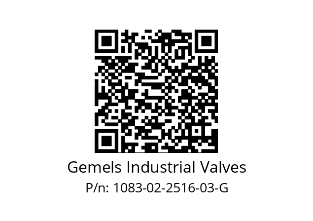   Gemels Industrial Valves 1083-02-2516-03-G