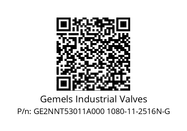   Gemels Industrial Valves GE2NNT53011A000 1080-11-2516N-G