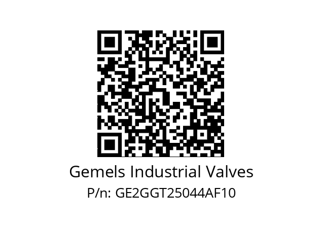   Gemels Industrial Valves GE2GGT25044AF10