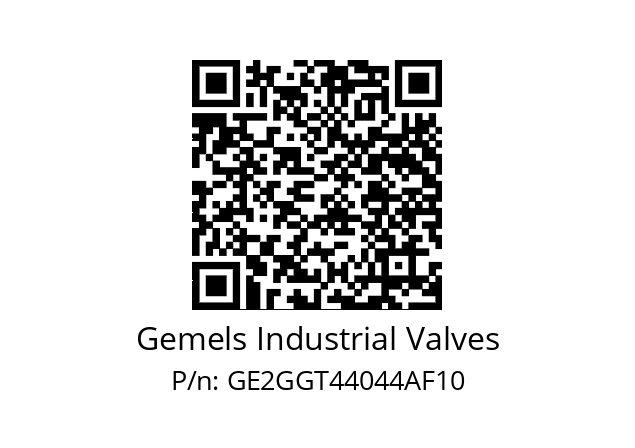   Gemels Industrial Valves GE2GGT44044AF10