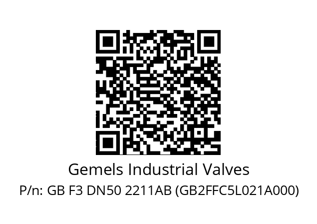   Gemels Industrial Valves GB F3 DN50 2211AB (GB2FFC5L021A000)