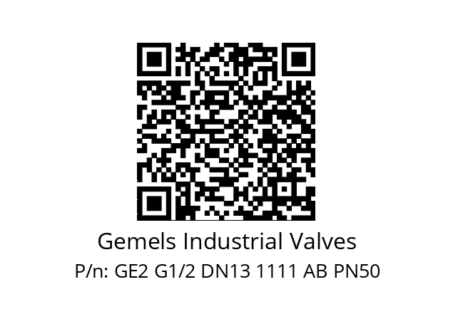   Gemels Industrial Valves GE2 G1/2 DN13 1111 AB PN50