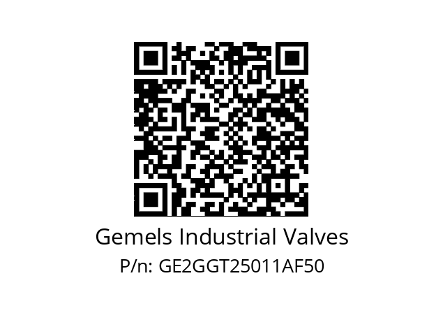   Gemels Industrial Valves GE2GGT25011AF50