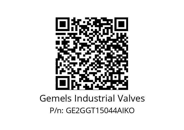   Gemels Industrial Valves GE2GGT15044AIKO