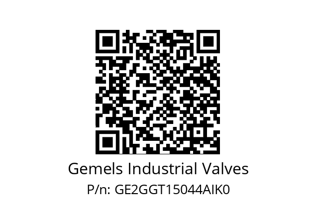   Gemels Industrial Valves GE2GGT15044AIK0