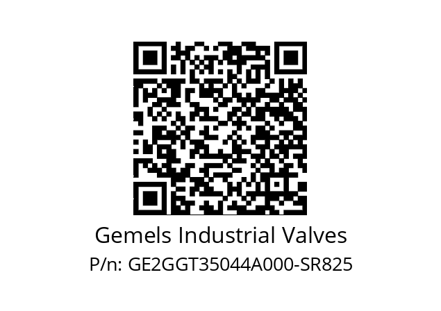   Gemels Industrial Valves GE2GGT35044A000-SR825